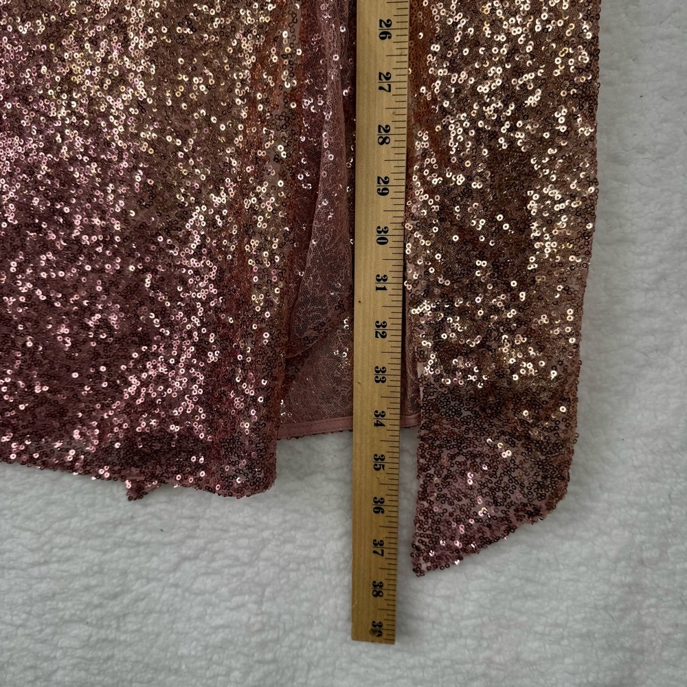 Ted Baker Velina Asymmetric Hem Sequin Embellished Midi Skirt Sz 1 NWT - Picture 5 of 10